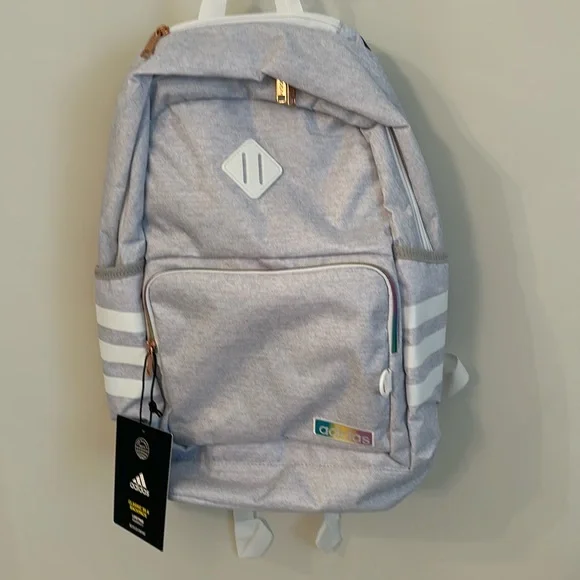 Adidas Classic 3S 4 Backpack. Jersey White/White Rainbow. - Picture 1 of 8